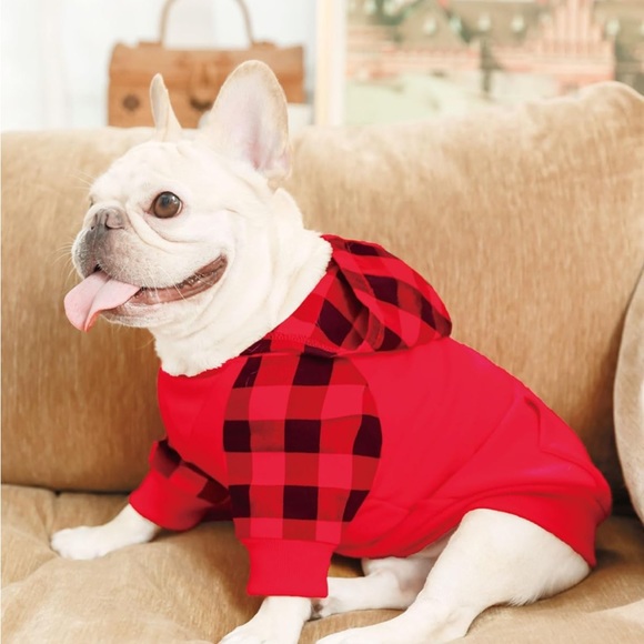 Dog plaid hoodie size M - Picture 1 of 5